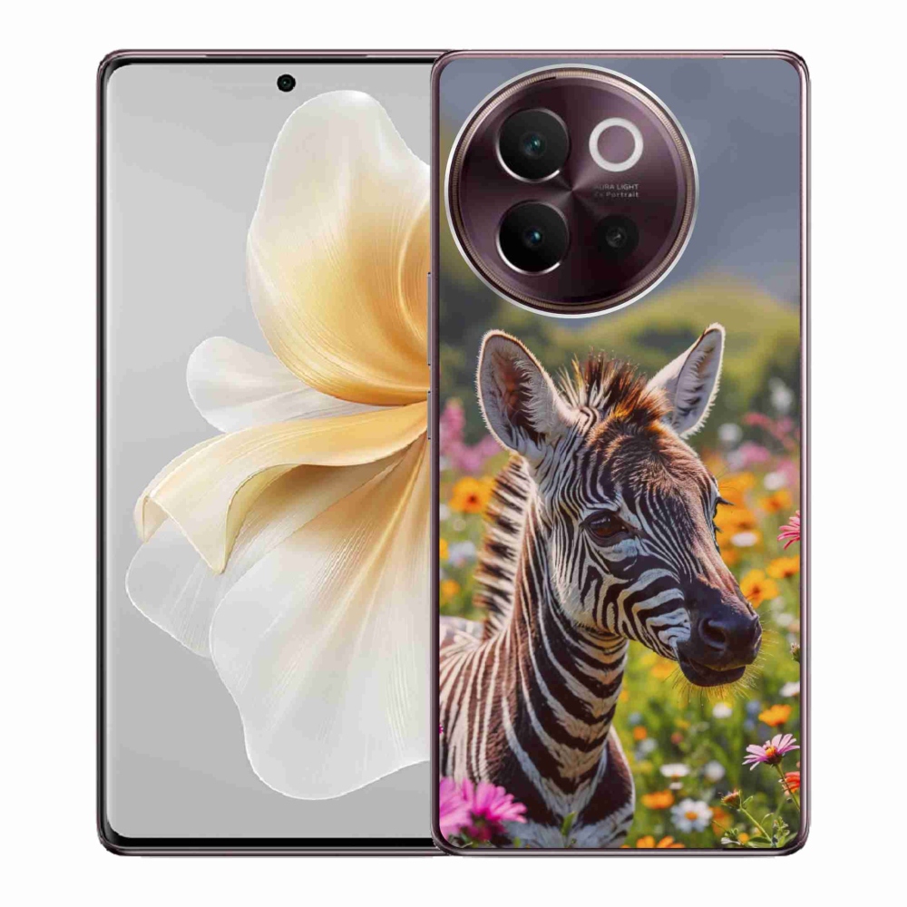 Gélový kryt mmCase na Vivo V40 Lite 5G - zebra na lúke