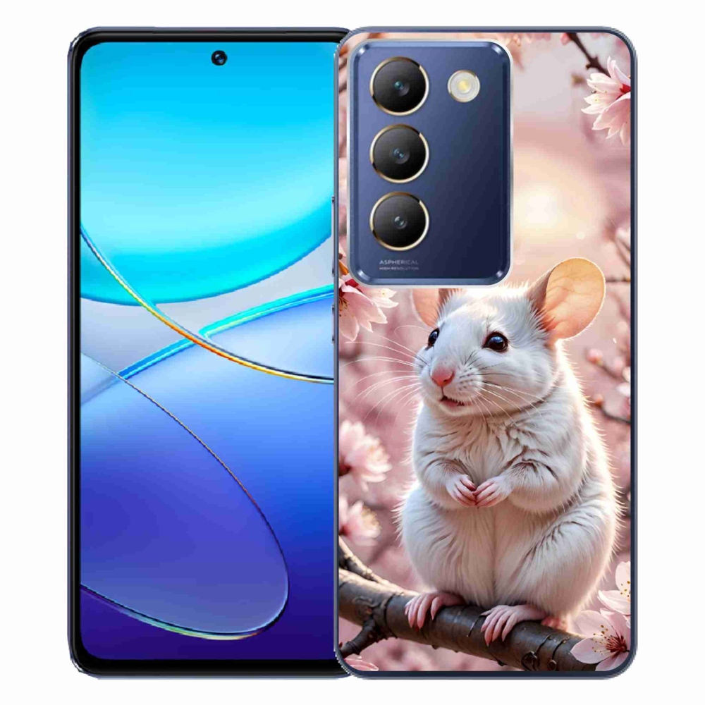 Gélový kryt mmCase na Vivo V40 SE/5G - biela myš na vetve