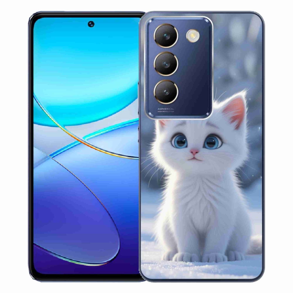 Gélový kryt mmCase na Vivo V40 SE/5G - biele mačiatko 3