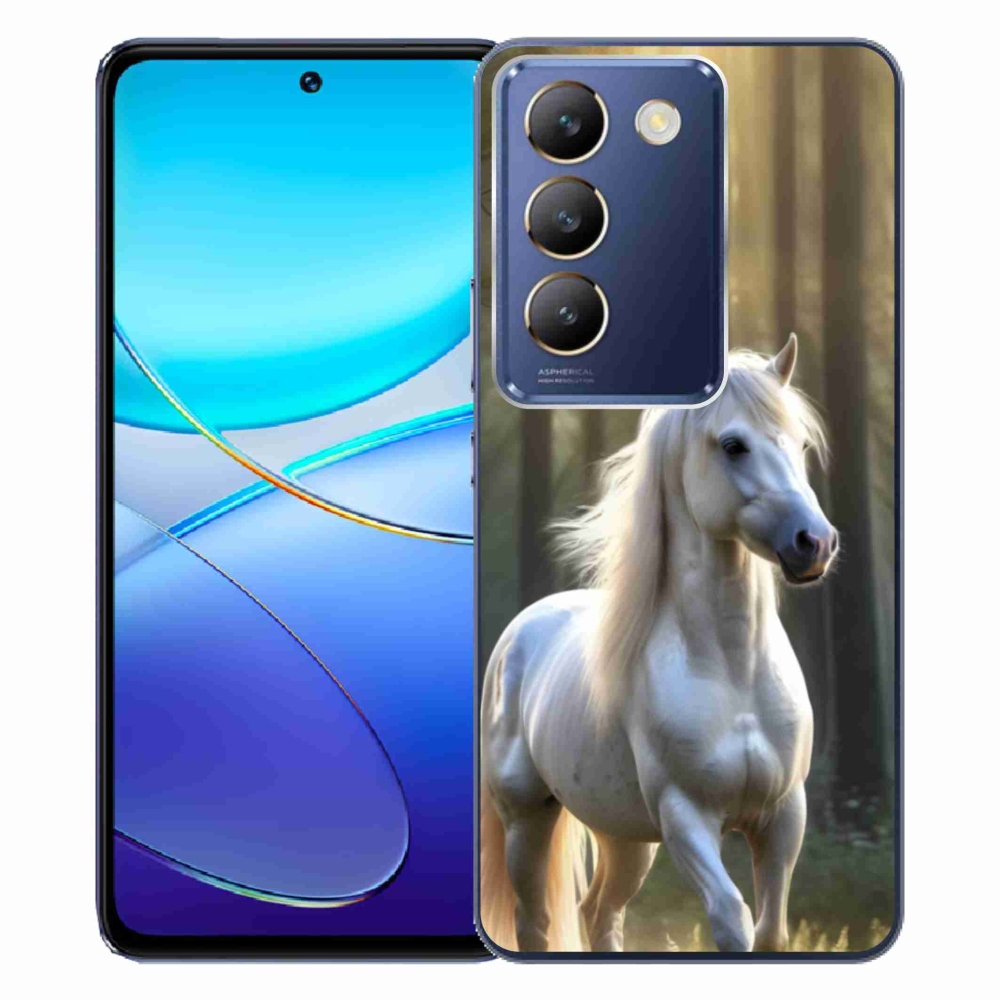 Gélový kryt mmCase na Vivo V40 SE/5G - biely kôň 3
