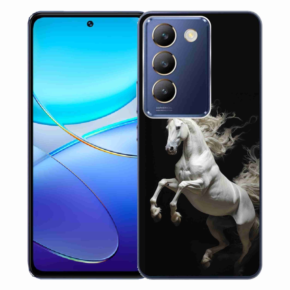 Gélový kryt mmCase na Vivo V40 SE/5G - biely kôň 4