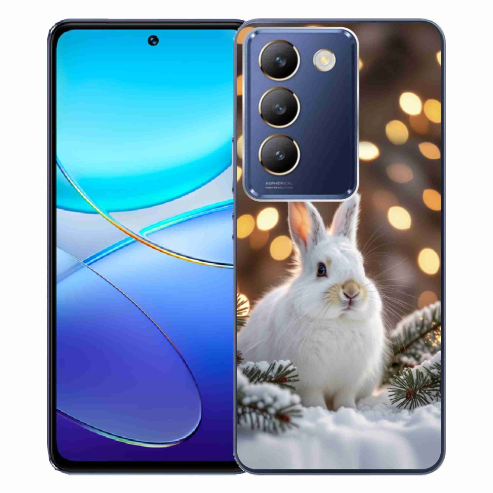 Gélový kryt mmCase na Vivo V40 SE/5G - biely zajac