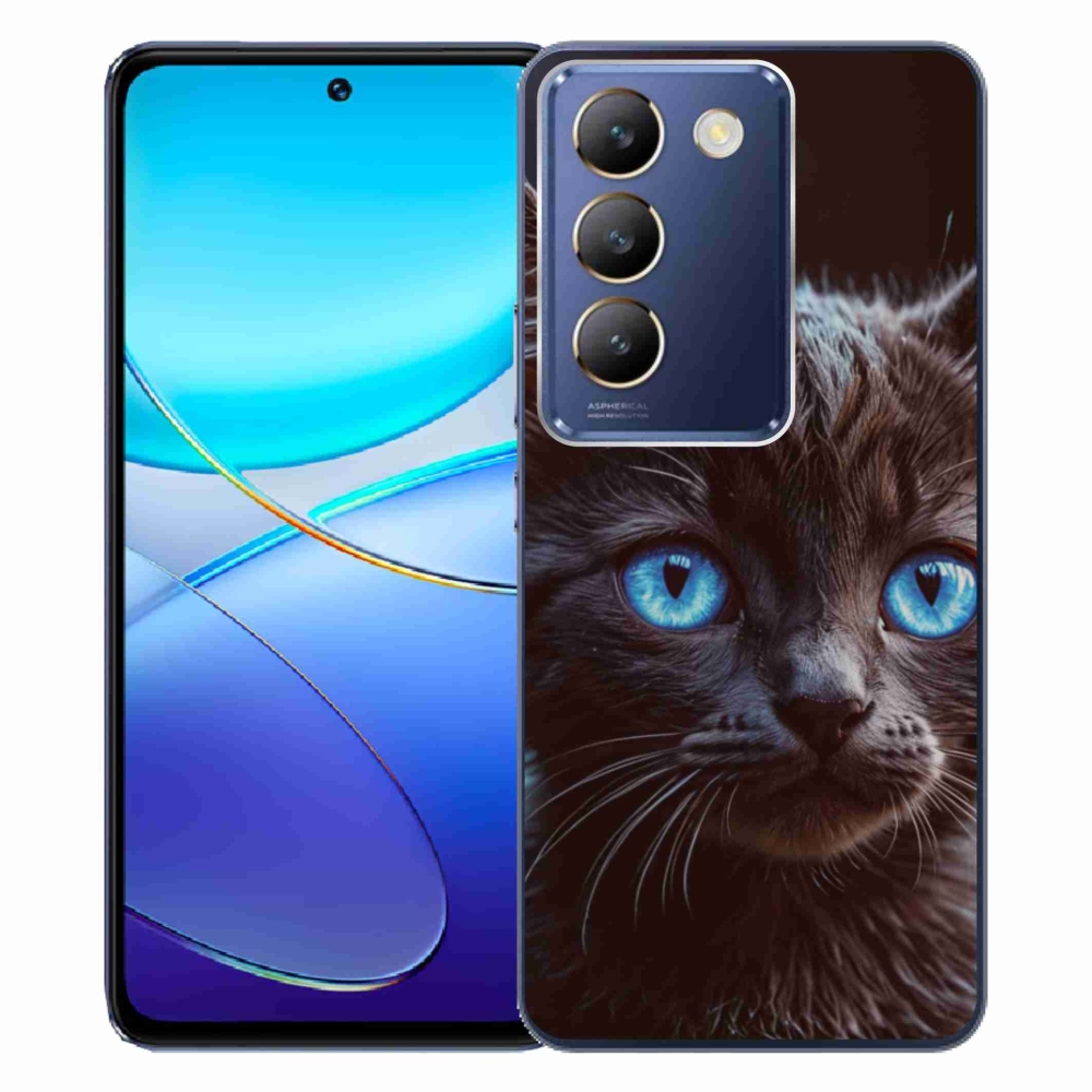 Gélový kryt mmCase na Vivo V40 SE/5G - čierne mačiatko 2