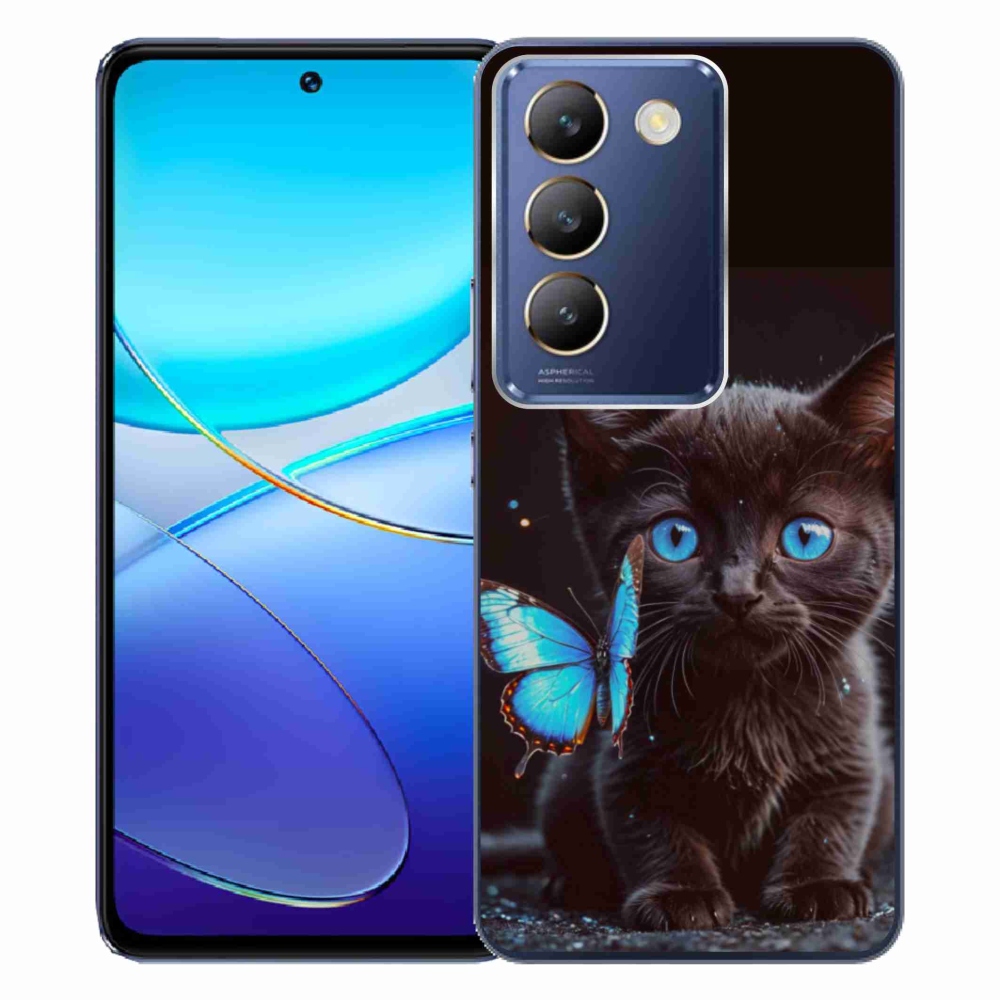 Gélový kryt mmCase na Vivo V40 SE/5G - čierne mačiatko 3