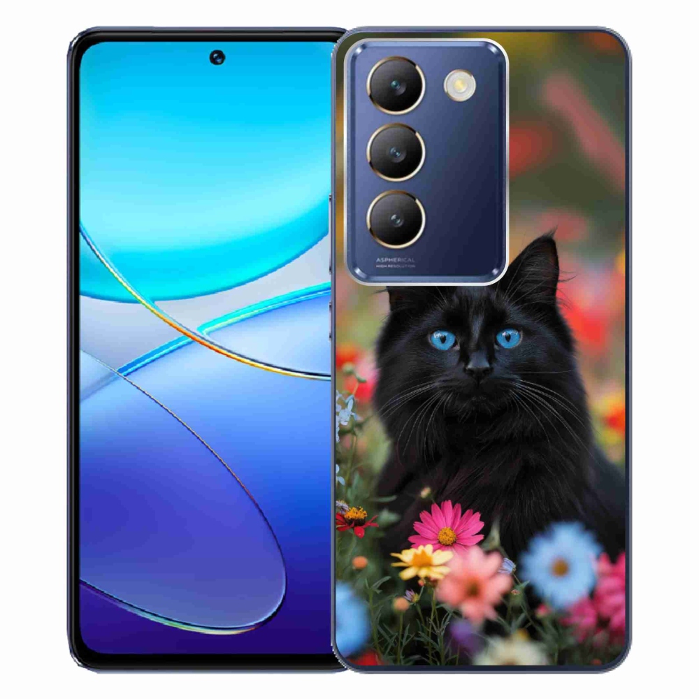 Gélový kryt mmCase na Vivo V40 SE/5G - čierne mačiatko 4
