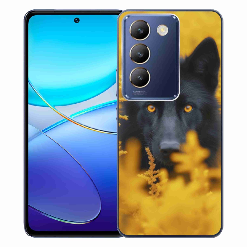 Gélový kryt mmCase na Vivo V40 SE/5G - čierny vlk 2