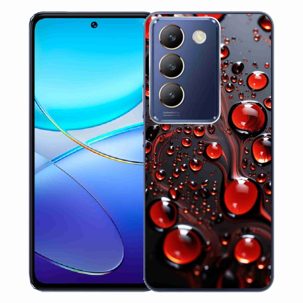 Gélový kryt mmCase na Vivo V40 SE/5G - červené kvapky 2