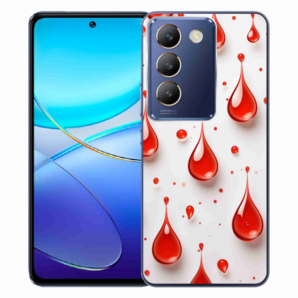 Gélový kryt mmCase na Vivo V40 SE/5G - červené kvapky