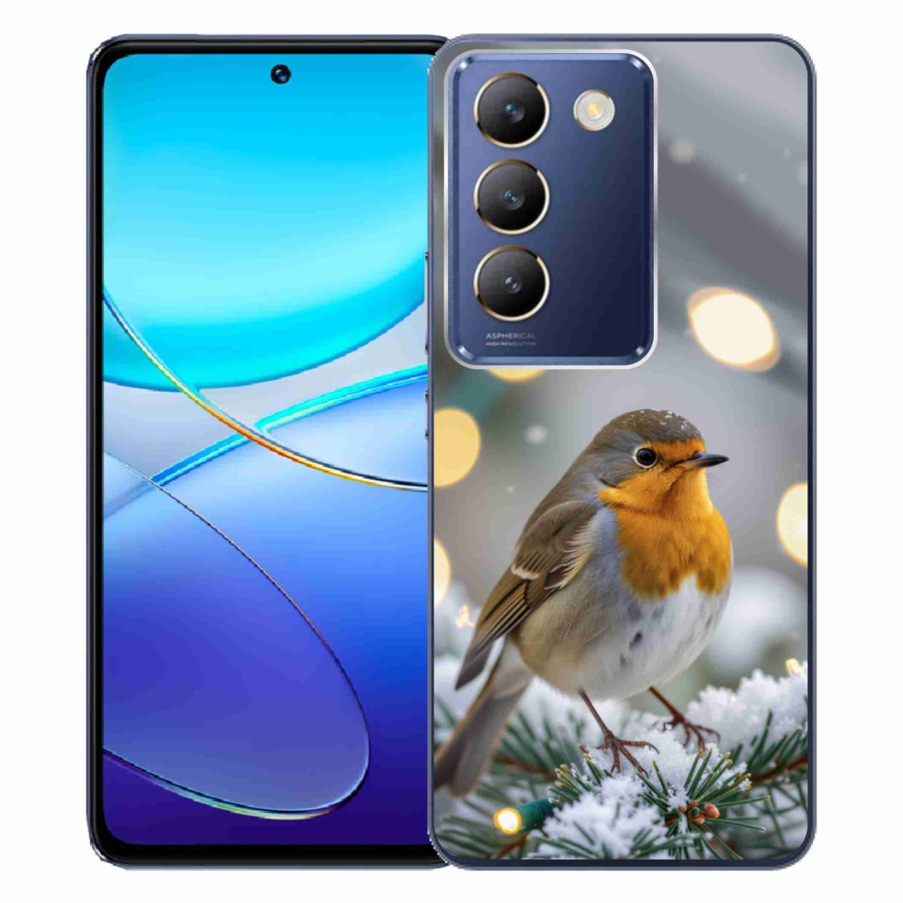 Gélový kryt mmCase na Vivo V40 SE/5G - červienka v zime
