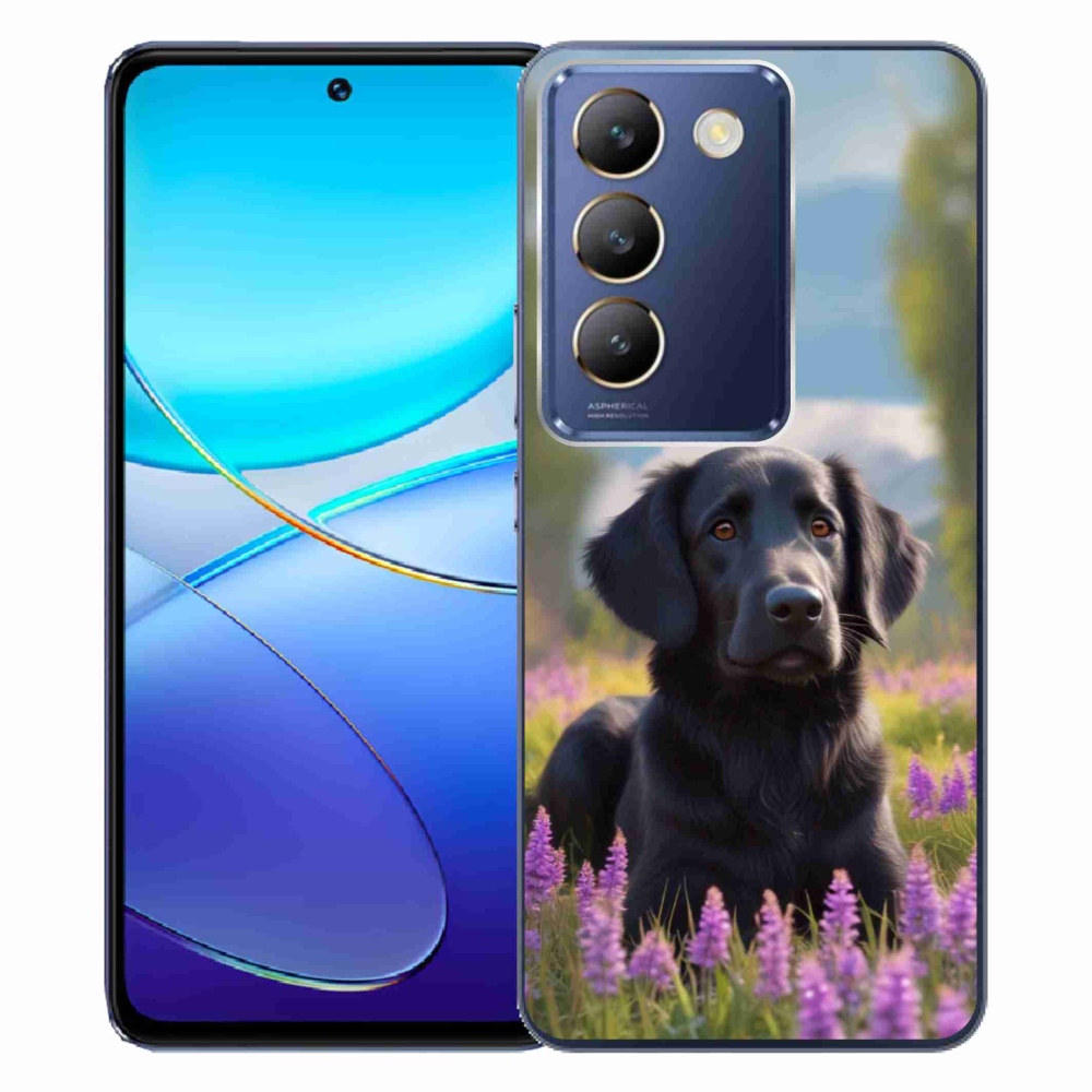 Gélový kryt mmCase na Vivo V40 SE/5G - elegantný čierny retriever