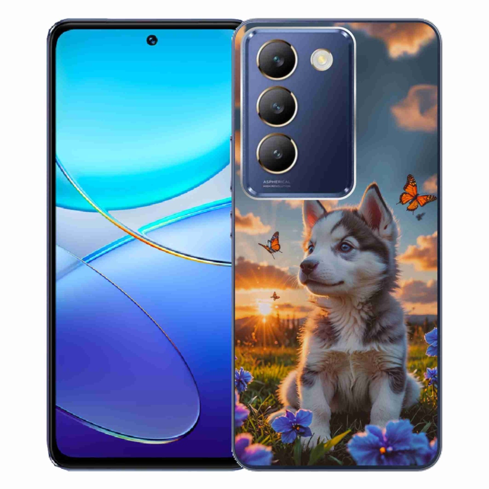 Gélový kryt mmCase na Vivo V40 SE/5G - husky pri západe slnka