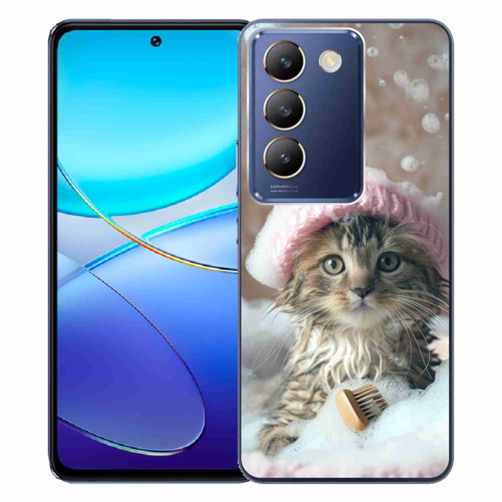 Gélový kryt mmCase na Vivo V40 SE/5G - mačiatko a kúpeľ
