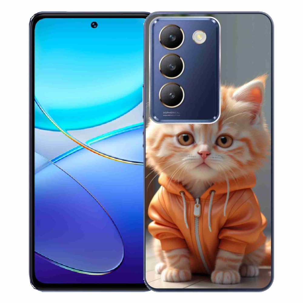 Gélový kryt mmCase na Vivo V40 SE/5G - mačiatko v mikine