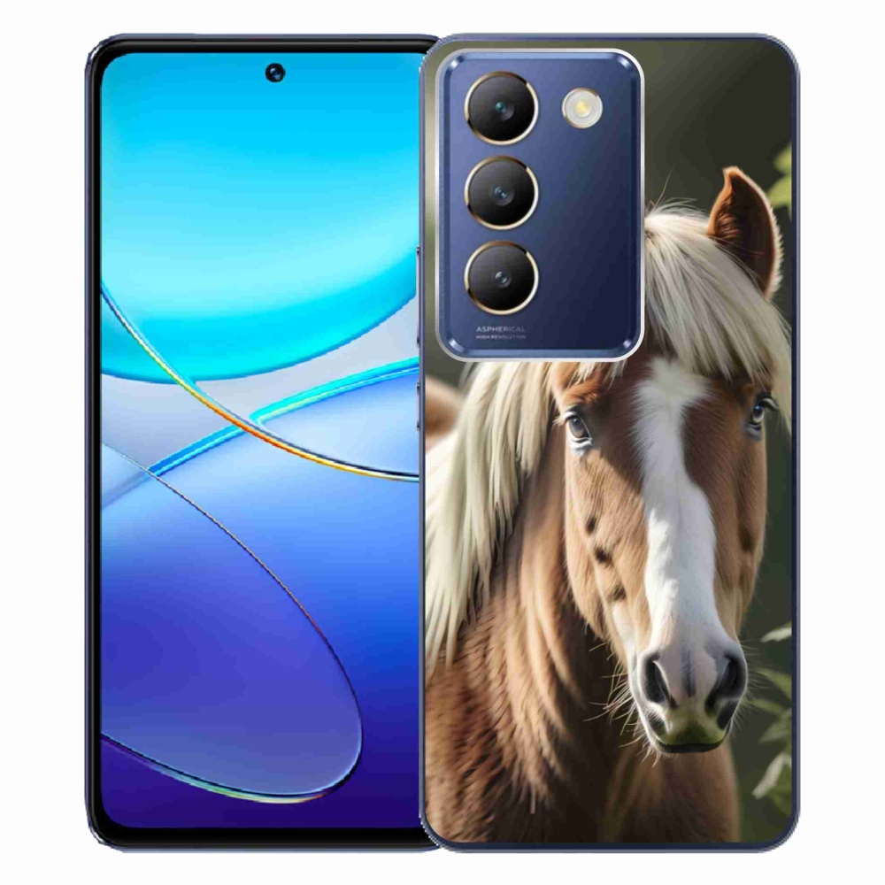 Gélový kryt mmCase na Vivo V40 SE/5G - kôň so svetlou hrivou