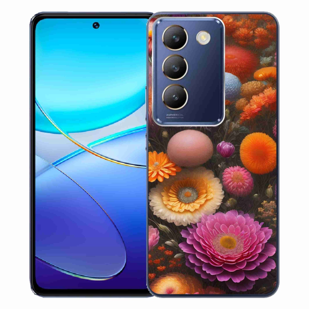 Gélový kryt mmCase na Vivo V40 SE/5G - kvetinová kompozícia