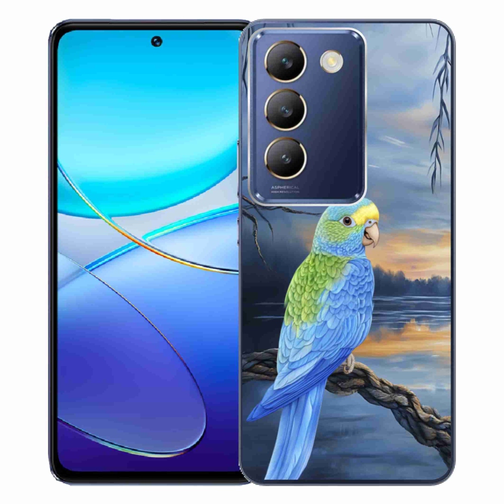 Gélový kryt mmCase na Vivo V40 SE/5G - modrý papagáj