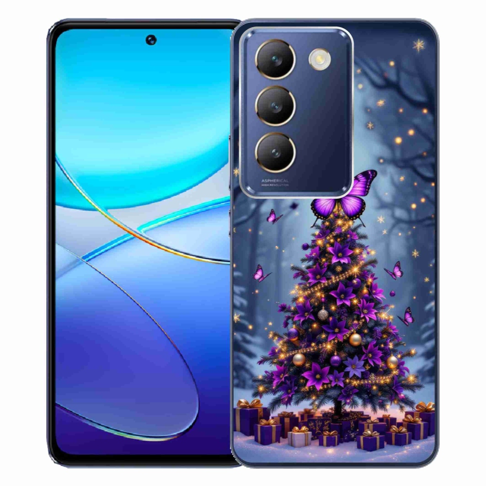 Gélový kryt mmCase na Vivo V40 SE/5G - motýlí vianočný stromček