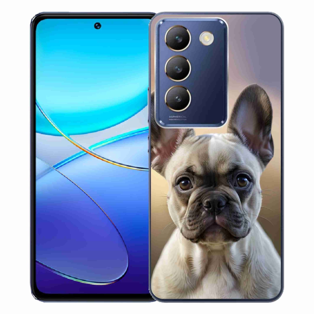 Gélový kryt mmCase na Vivo V40 SE/5G - roztomilý francúzsky buldoček