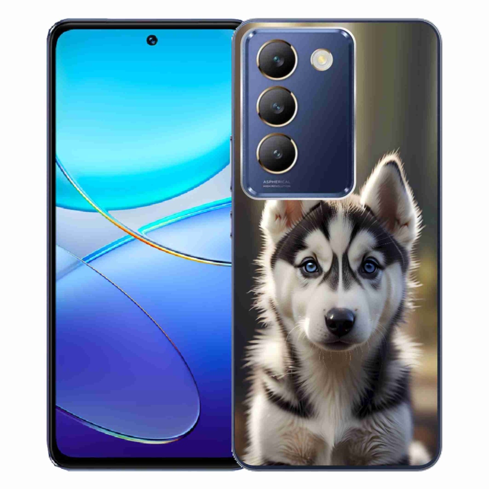 Gélový kryt mmCase na Vivo V40 SE/5G - roztomilý sibírsky husky