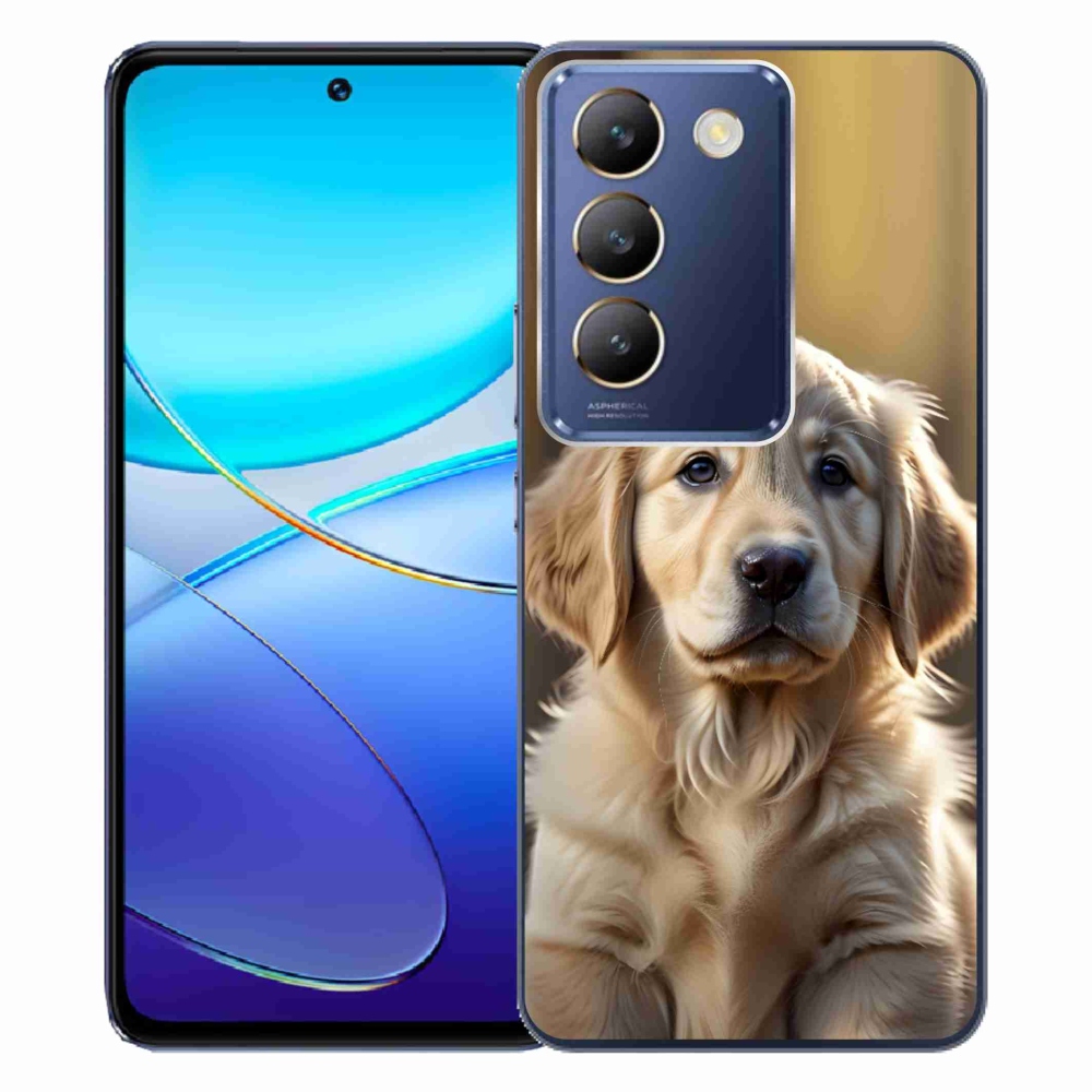 Gélový kryt mmCase na Vivo V40 SE/5G - roztomilý zlatý retriever