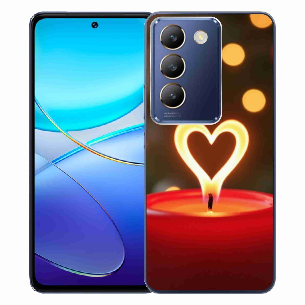 Gélový kryt mmCase na Vivo V40 SE/5G - srdce z plameňa