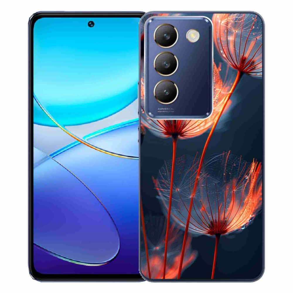 Gélový kryt mmCase na Vivo V40 SE/5G - svetielkujúce páperie
