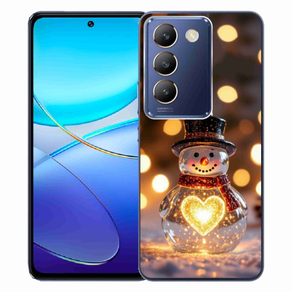 Gélový kryt mmCase na Vivo V40 SE/5G - svietiaci vianočný snehuliak
