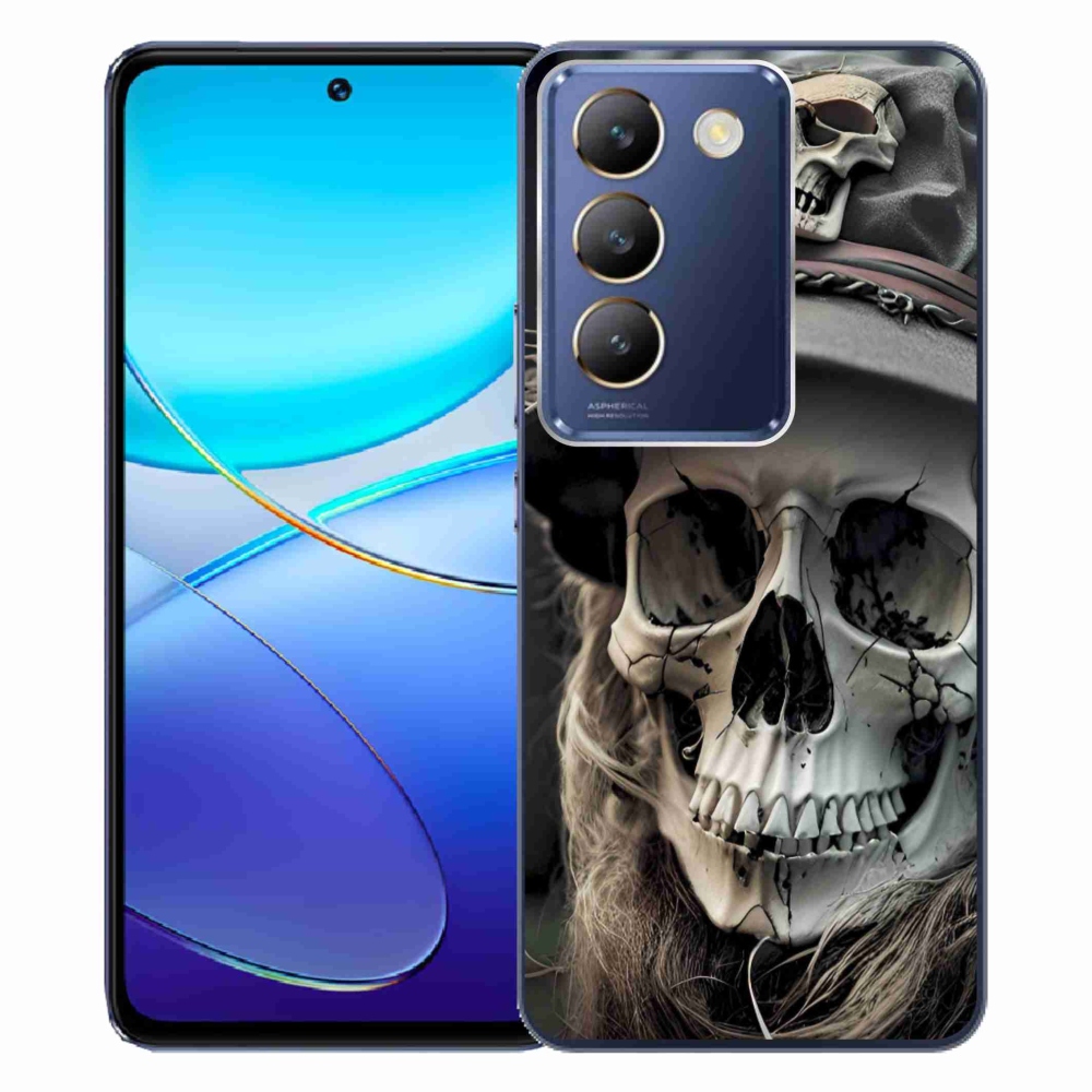 Gélový kryt mmCase na Vivo V40 SE/5G - temná lebka