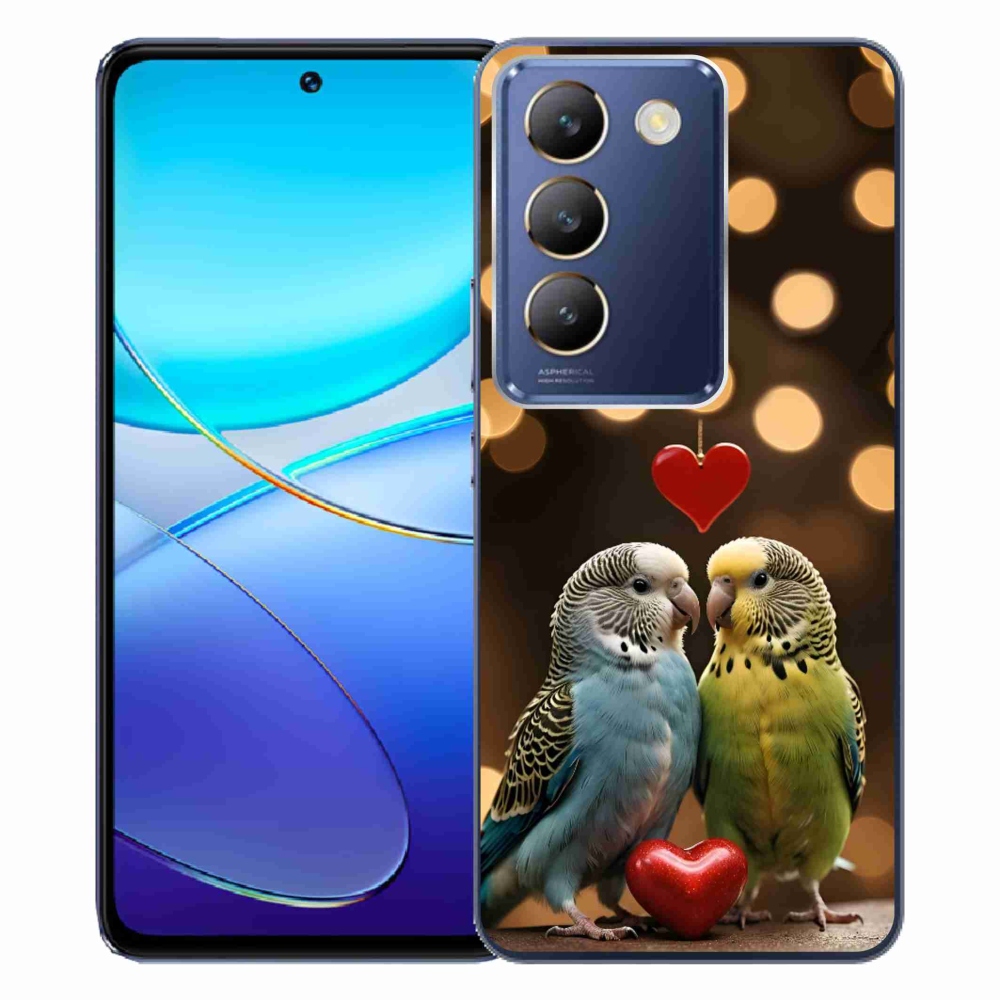 Gélový kryt mmCase na Vivo V40 SE/5G - zamilovaní papagáje