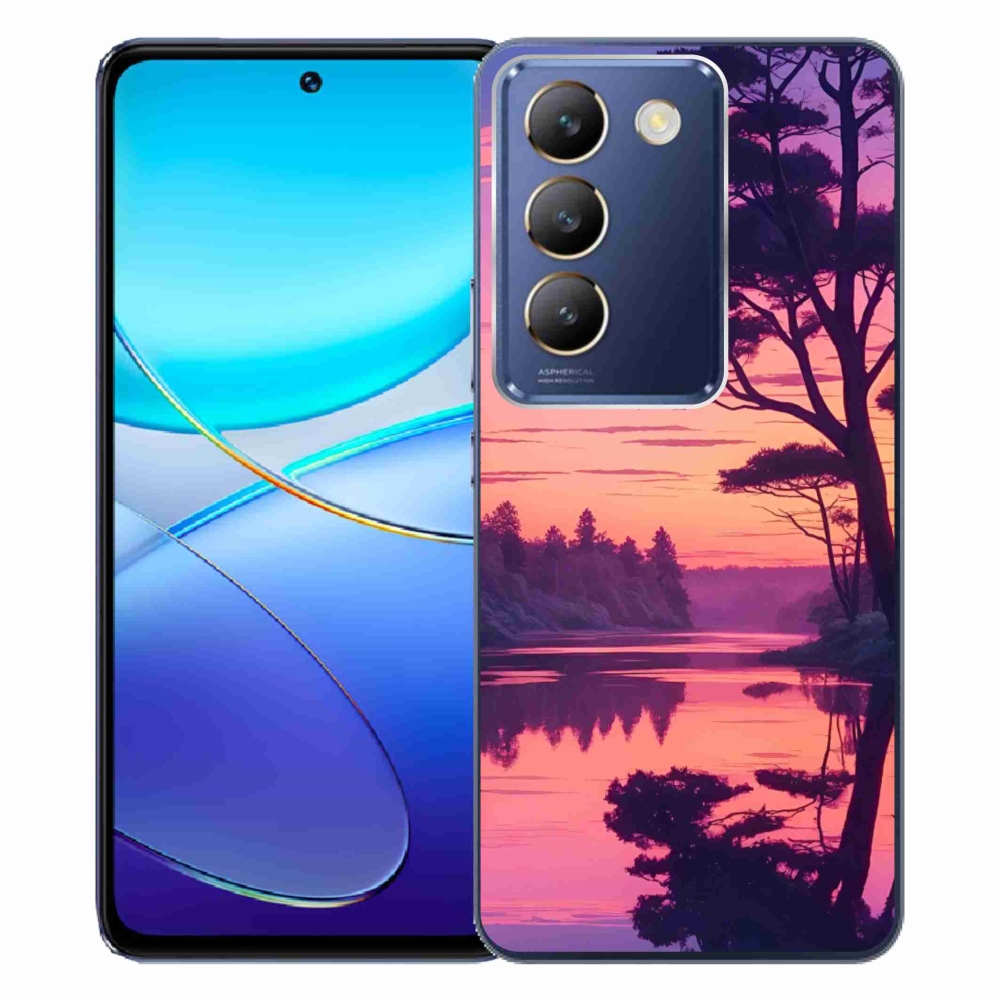 Gélový kryt mmCase na Vivo V40 SE/5G - západ slnka nad jazerom