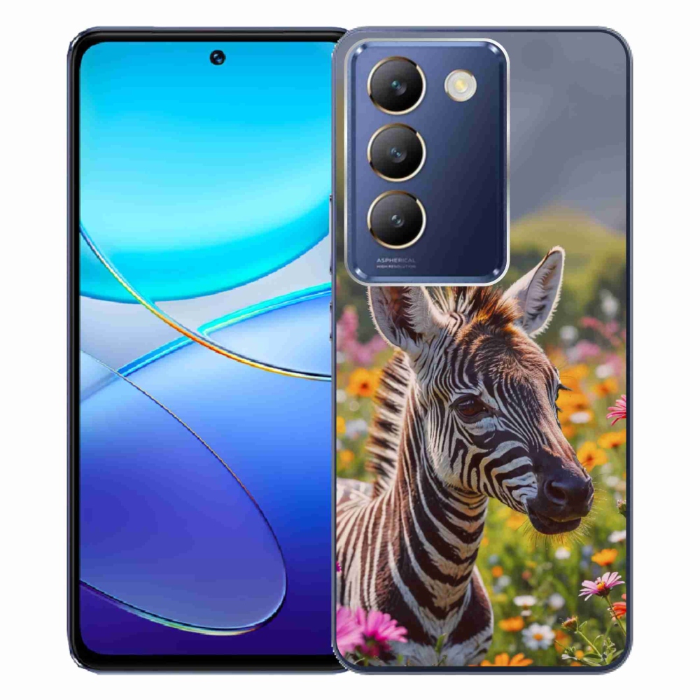 Gélový kryt mmCase na Vivo V40 SE/5G - zebra na lúke