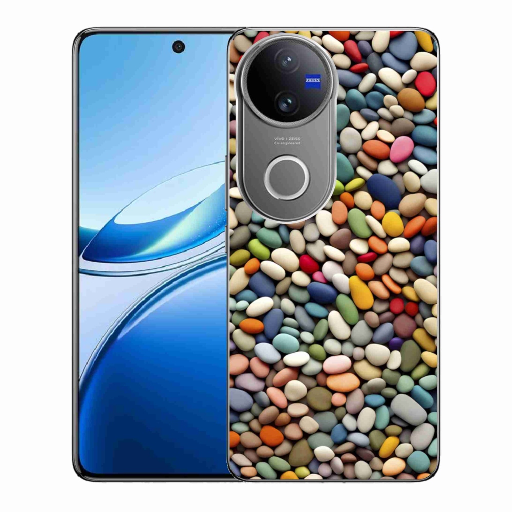 Gélový kryt mmCase na Vivo V50 5G - farebné kamienky 2
