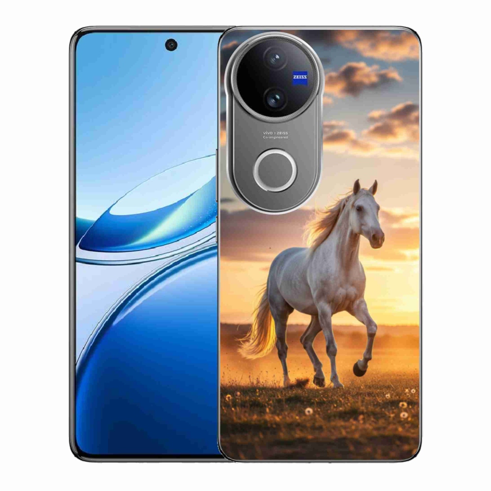 Gélový kryt mmCase na Vivo V50 5G - bežiaci biely kôň 2