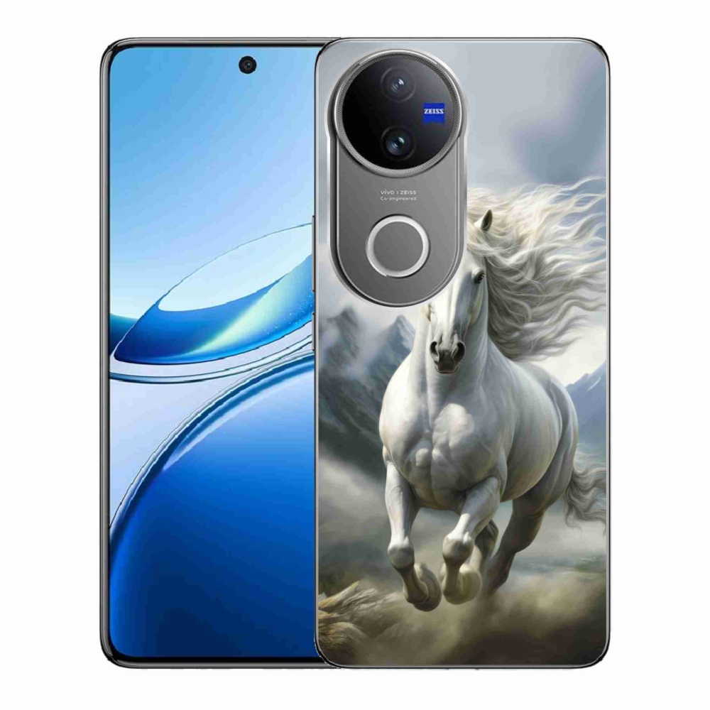 Gélový kryt mmCase na Vivo V50 5G - bežiaci biely kôň 3