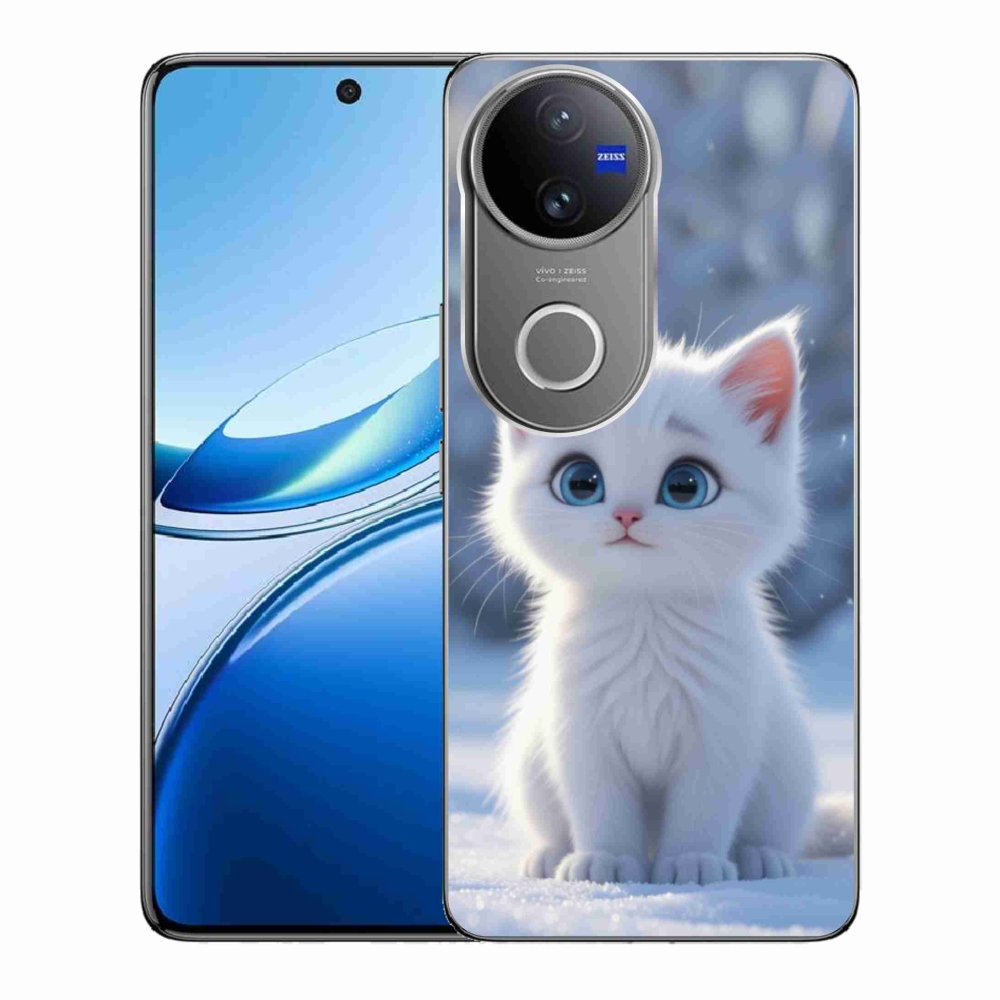 Gélový kryt mmCase na Vivo V50 5G - biele mačiatko 3
