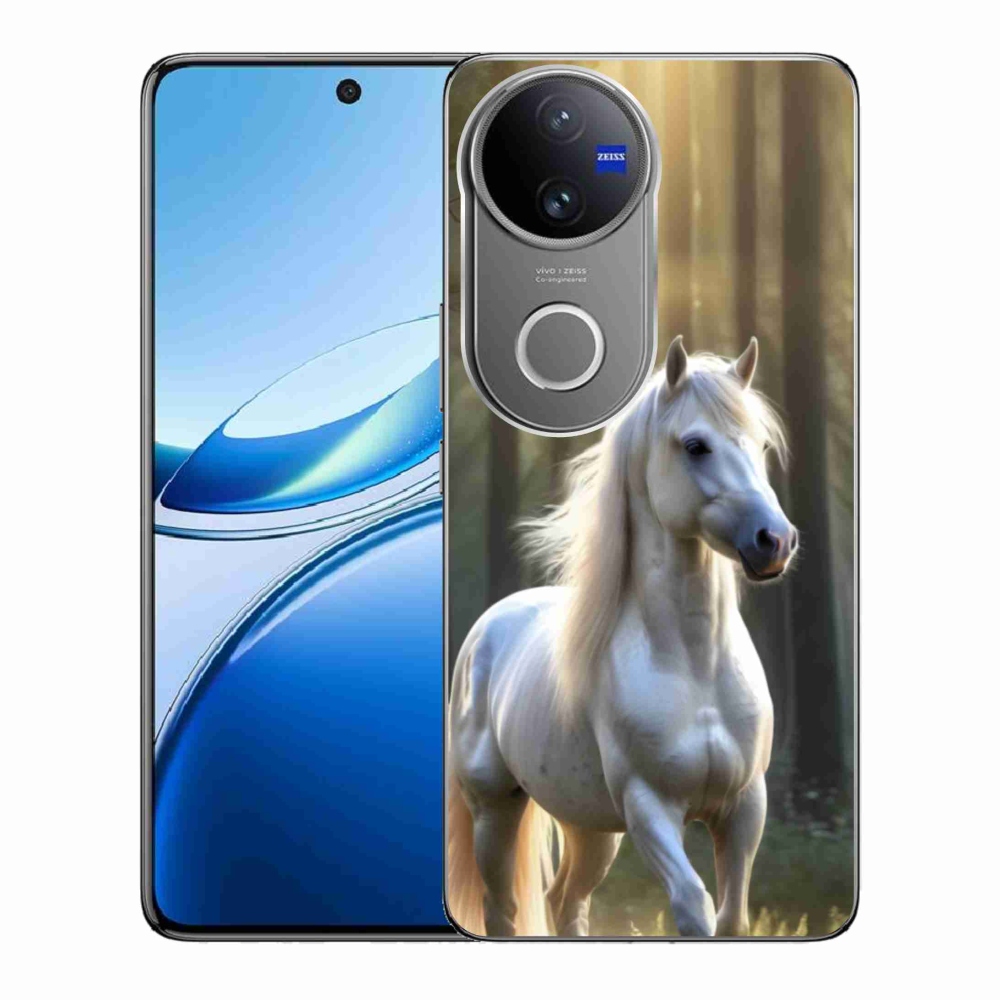 Gélový kryt mmCase na Vivo V50 5G - biely kôň 3