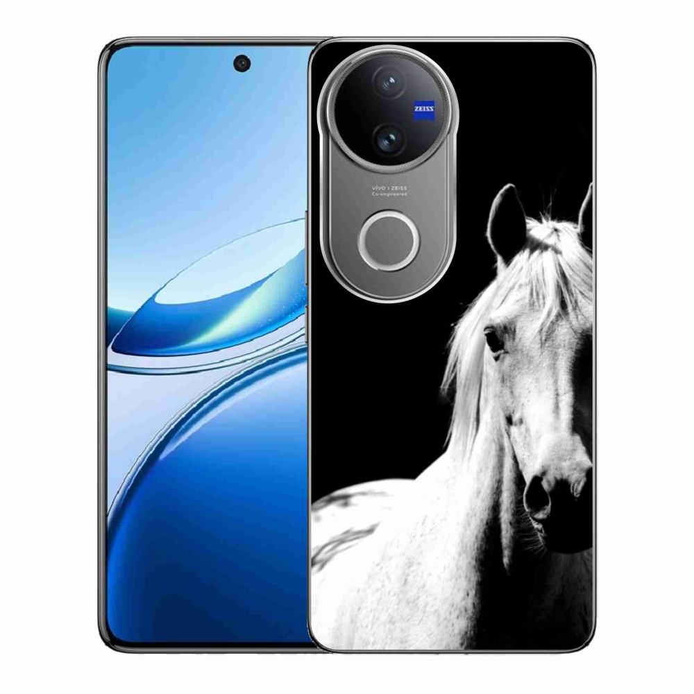 Gélový kryt mmCase na Vivo V50 5G - biely kôň 5