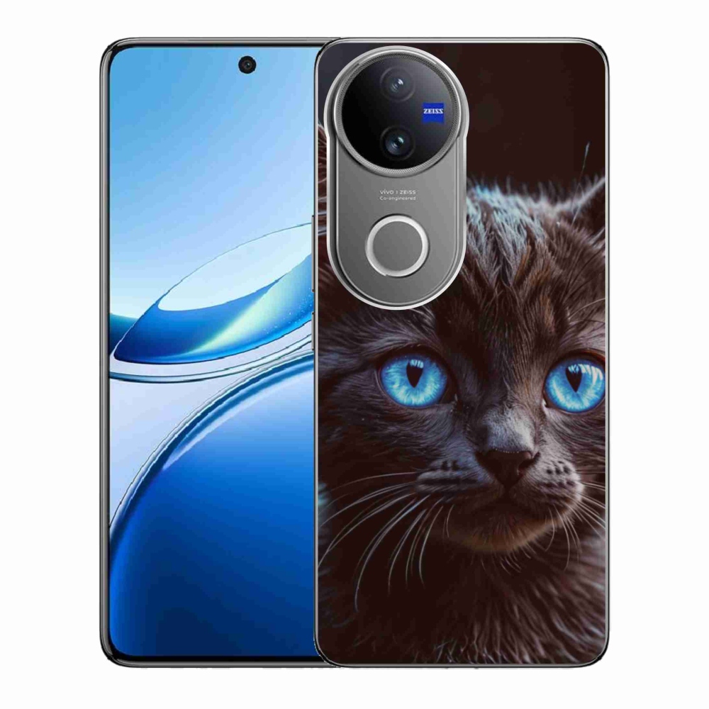 Gélový kryt mmCase na Vivo V50 5G - čierne mačiatko 2