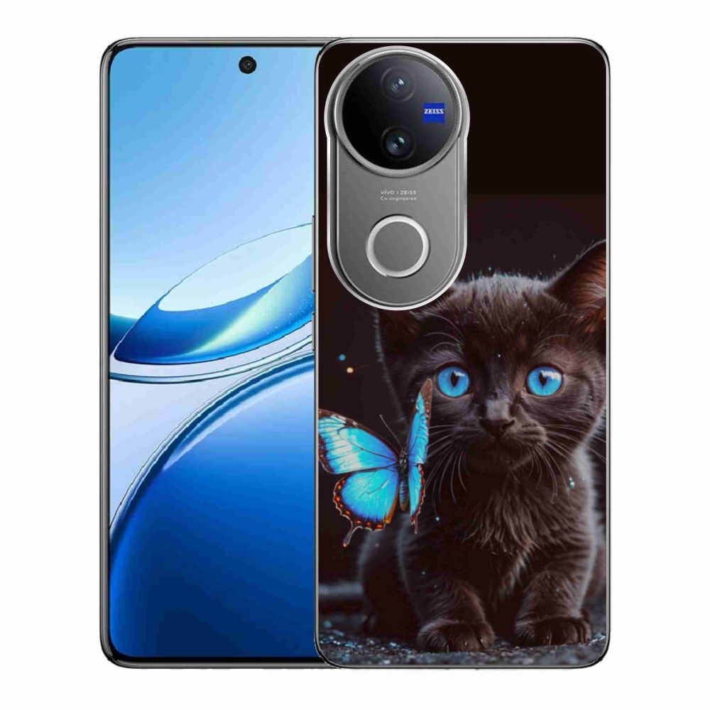 Gélový kryt mmCase na Vivo V50 5G - čierne mačiatko 3