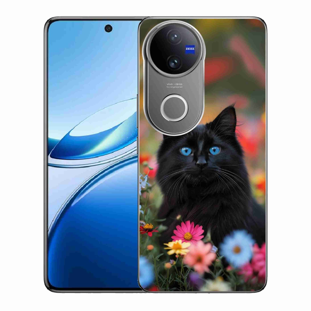 Gélový kryt mmCase na Vivo V50 5G - čierne mačiatko 4