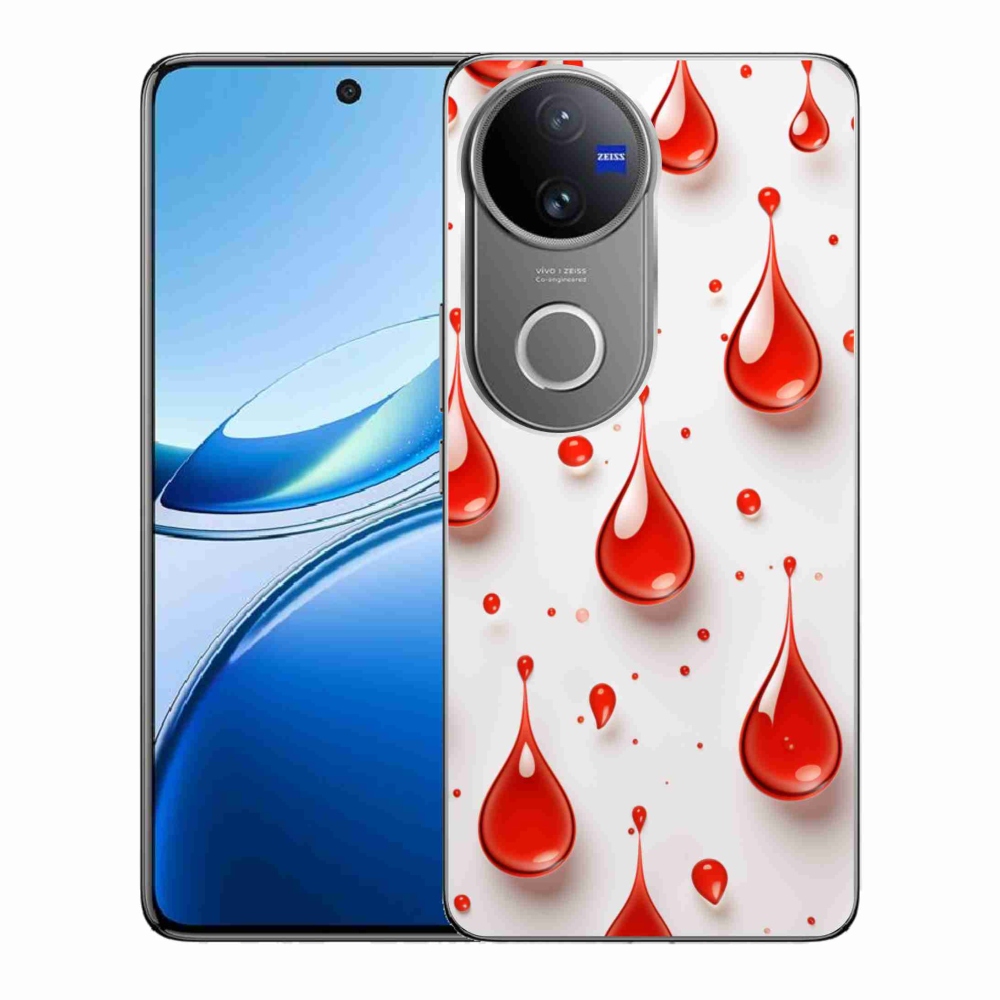 Gélový kryt mmCase na Vivo V50 5G - červené kvapky