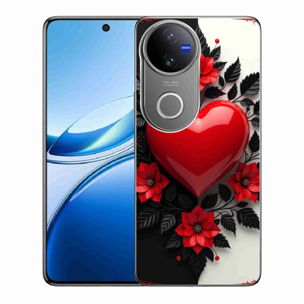 Gélový kryt mmCase na Vivo V50 5G - červené srdce