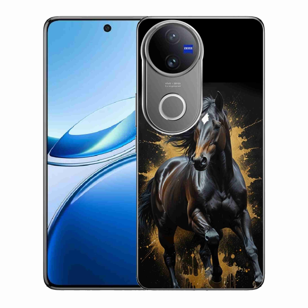 Gélový kryt mmCase na Vivo V50 5G - elegantný čierny žrebec