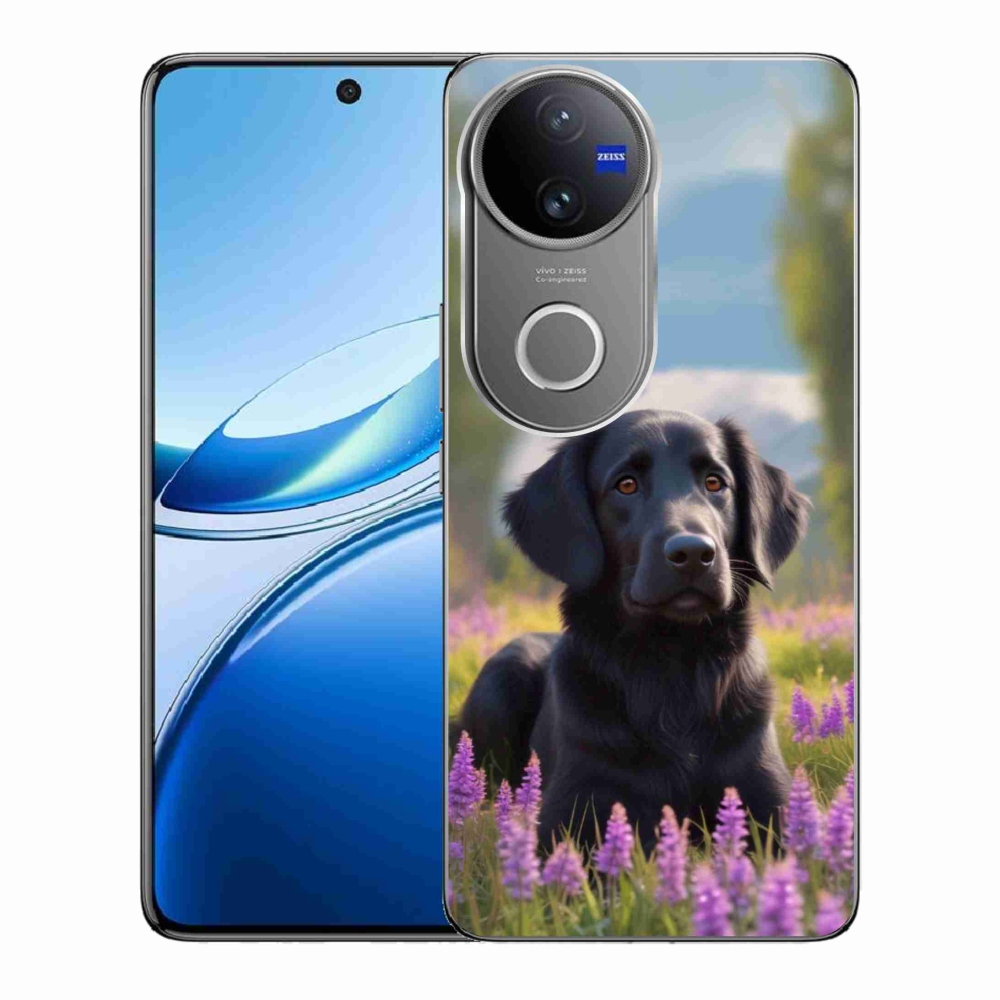 Gélový kryt mmCase na Vivo V50 5G - elegantný čierny retriever