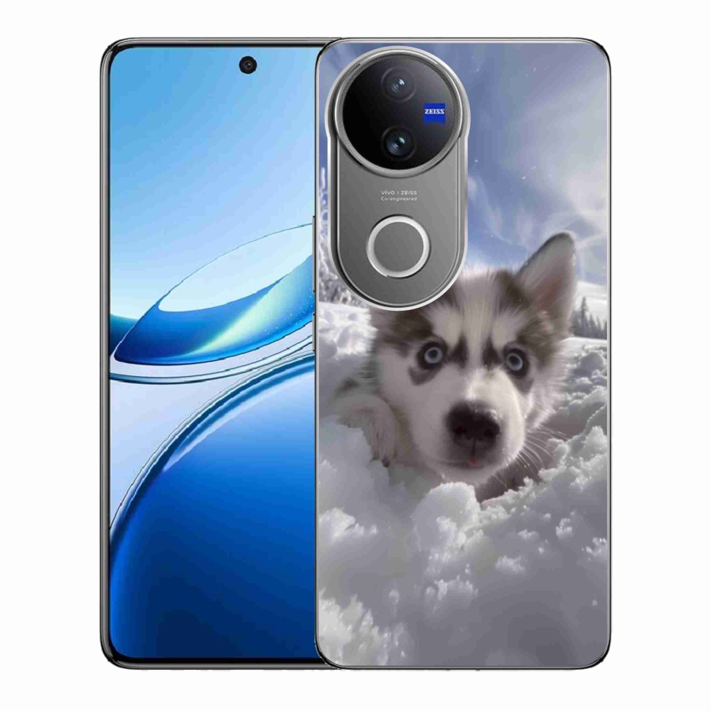Gélový kryt mmCase na Vivo V50 5G - husky v snehu