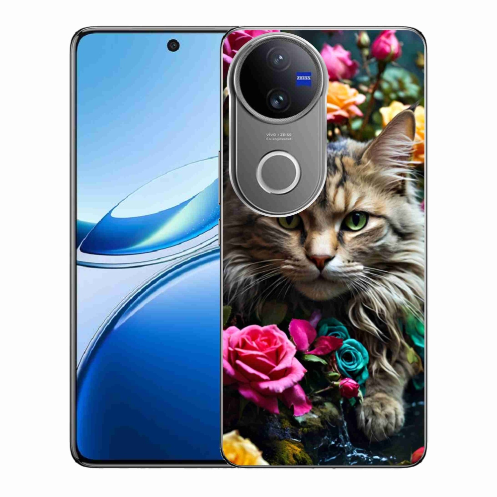 Gélový kryt mmCase na Vivo V50 5G - mačacie pohľad 2