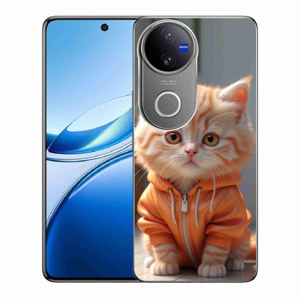 Gélový kryt mmCase na Vivo V50 5G - mačiatko v mikine
