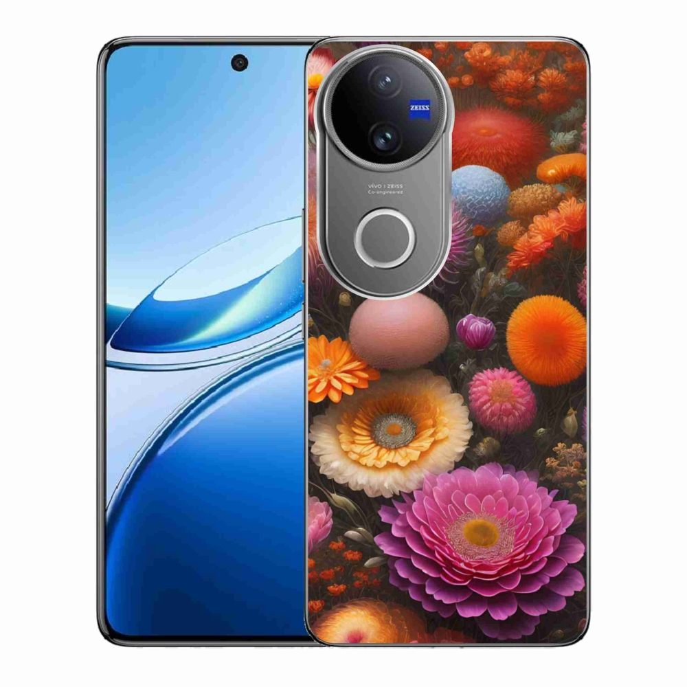 Gélový kryt mmCase na Vivo V50 5G - kvetinová kompozícia