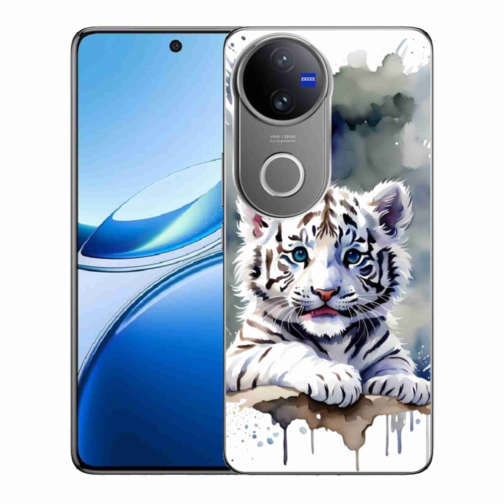 Gélový kryt mmCase na Vivo V50 5G - mláďa bieleho tigra