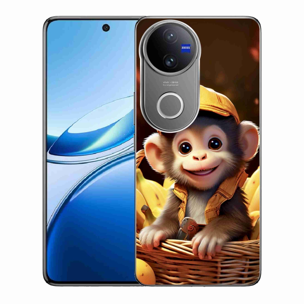 Gélový kryt mmCase na Vivo V50 5G - opice v košíku